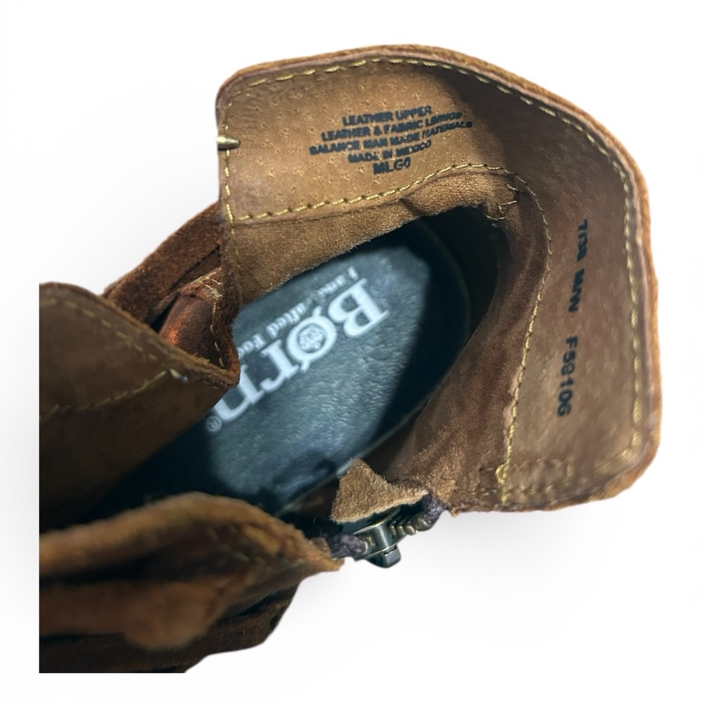 Born, Brown Leather Ankle Boots - Picture 7 of 12